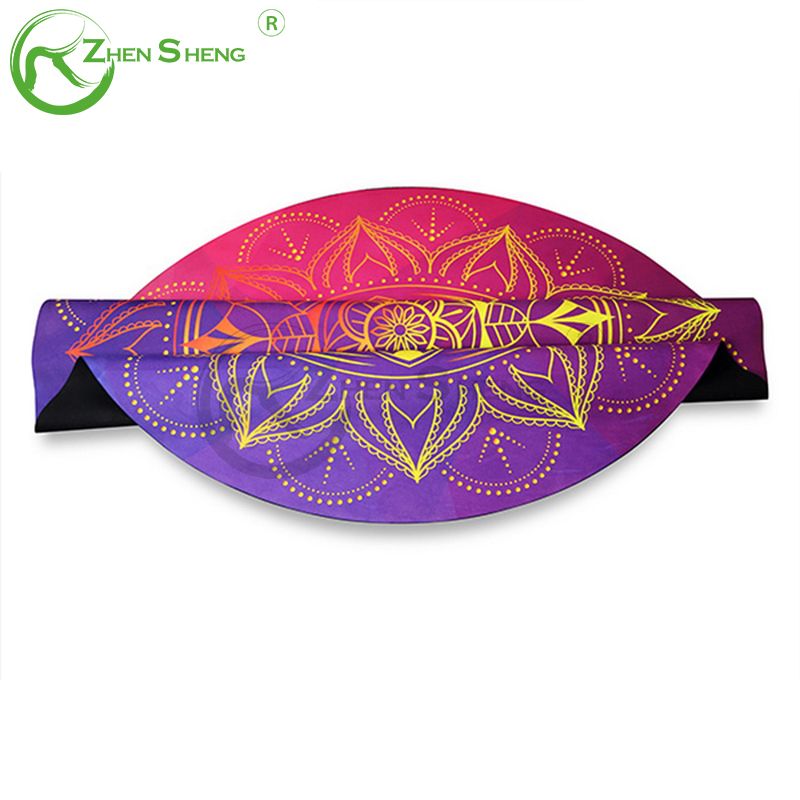 Circular Suede Rubber Multifunction Exercise Fitness Pilates Yoga Mat