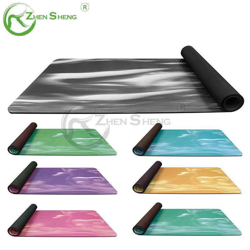 Mixed Color Leather Rubber Professional Exercise Fitness Pilates Yoga Mat