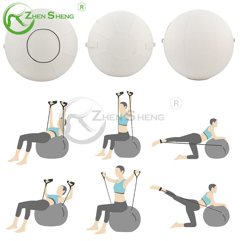 Greige Cotton Economical Exercise Ball Sitting Ball Yoga Ball Cover
