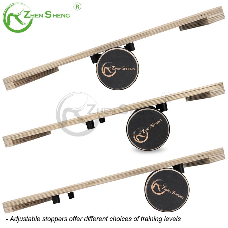 Wooden Multifunction Adjustable Wobble Roller Trainer Surf Balance Board