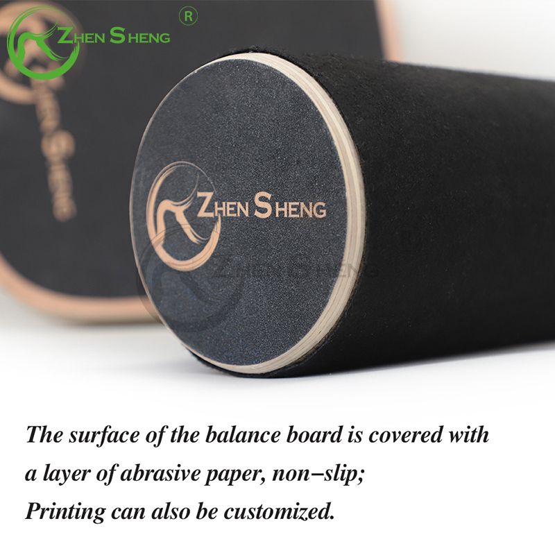 Wooden Rectangle Professional Wobble Roller Trainer Surf Balance Board 1.0